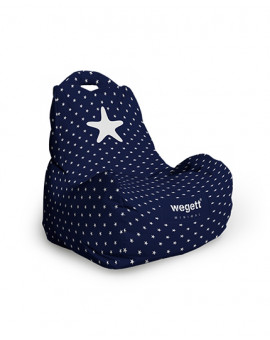 Sedací vak Classic Minimal Star Blue | Wegett